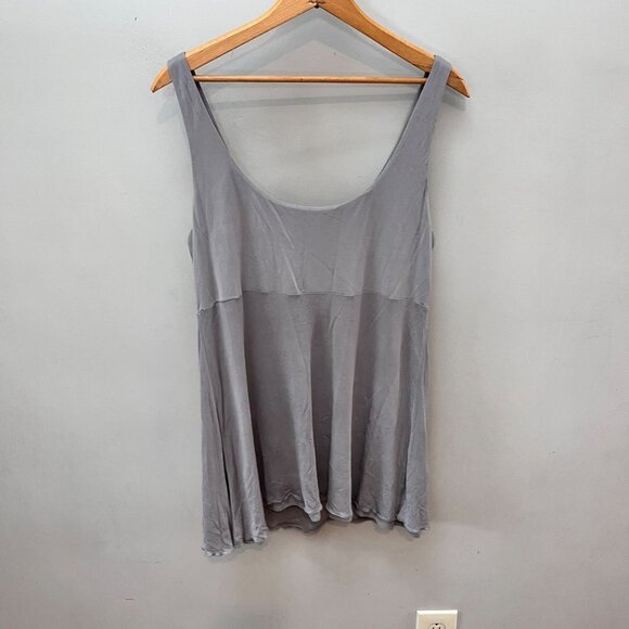 Eileen Fisher 100% Silk Gray Swing Tank Top- Size M - Picture 3 of 6